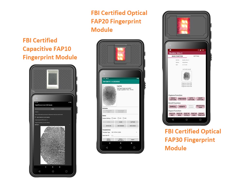 Scanner d'empreintes digitales Android