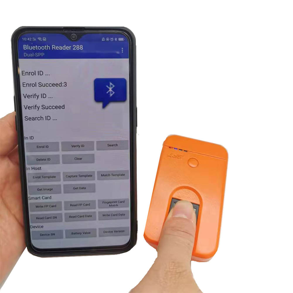 Scanner de tablette biométrique Android Bluetooth
