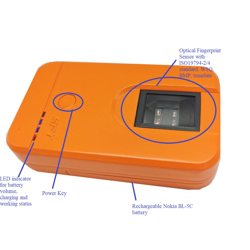 Scanner d'empreintes digitales WIFI Bluetooth