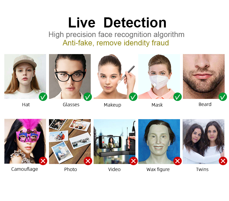 Authentification faciale par détection en direct