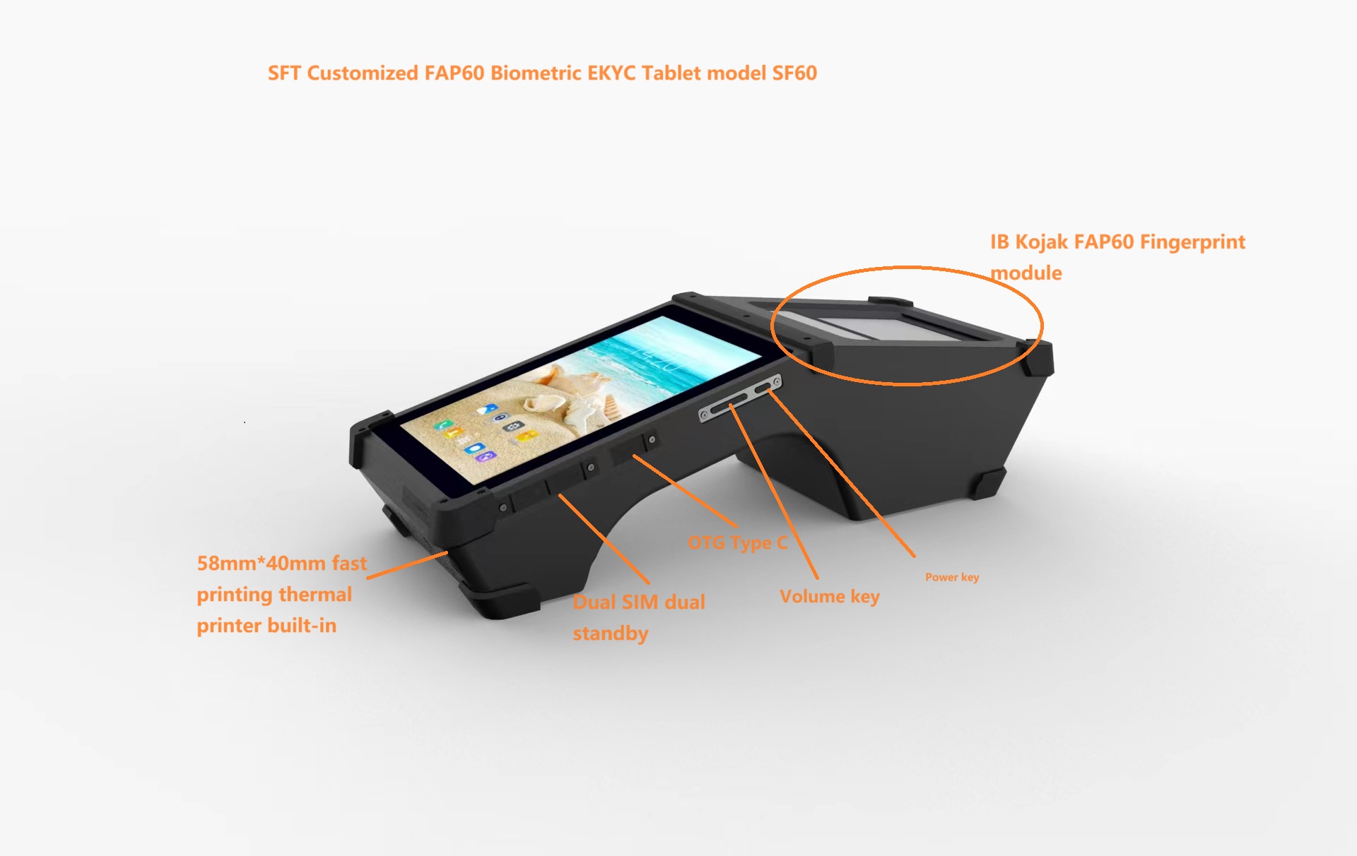 Tablette d'empreintes digitales FAP60 442