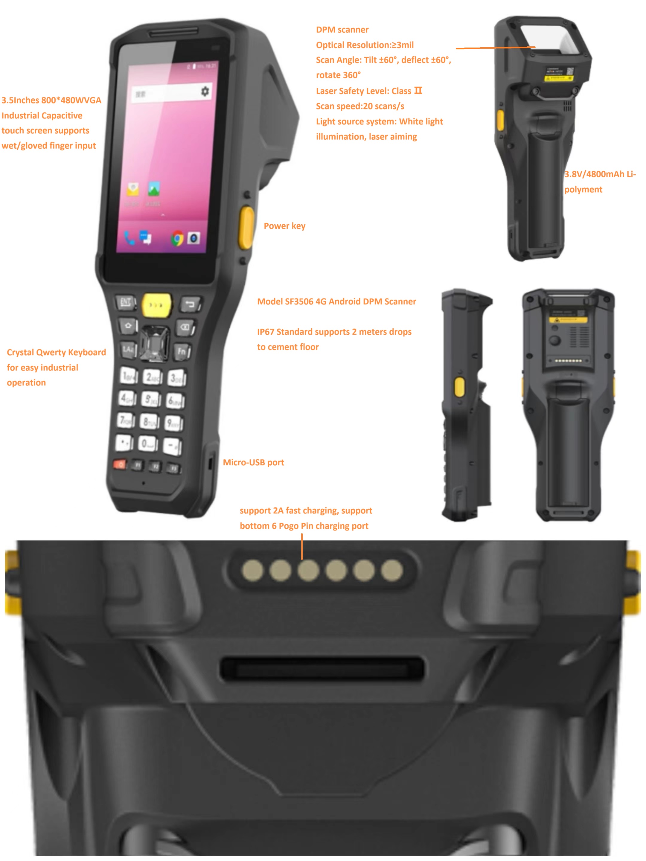 Scanner de marquage direct des pièces