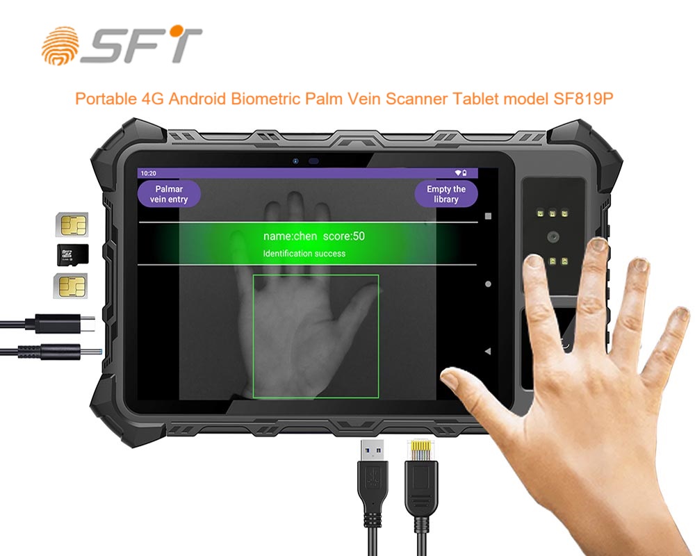 Scanner biométrique d'empreintes digitales palmaires SFT, usine, fête du Travail